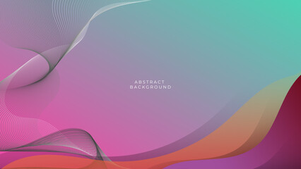 Abstract colourful rainbow background with wave line