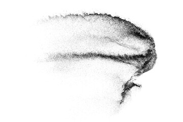 Fototapeta premium Distressed black texture. Dark grainy texture on white background. Dust overlay textured. Grain noise particles. Rusted white effect. Grunge design elements. Vector illustration, EPS 10.