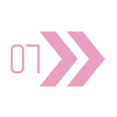 Obraz premium Number Info-graphic Bullet point 7, Arrow Shape number, Arrow Infographic Number.