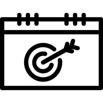 Calendar Goal Target Icon