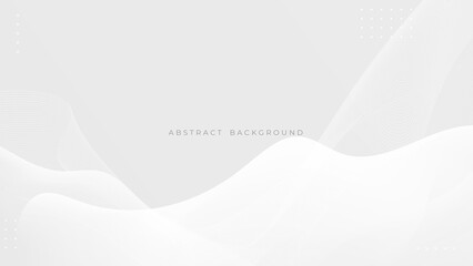 Abstract light gray and white line curve smooth modern wave texture with space background vector illustration