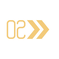 Number Info-graphic Bullet point 2, Arrow Shape number, Arrow Infographic Number.