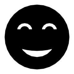 Smile Emoticon Flat Vector Icon