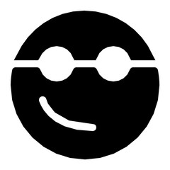 Winking Face Flat Vector Icon