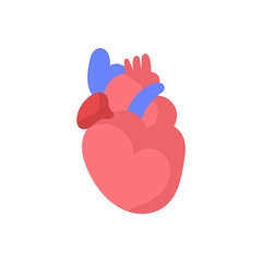 Fototapeta na wymiar Art Illustration Design Concept Anatomy Body Human Symbol Icon Logo Realistic Of Heart Cardio