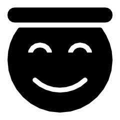Angel Smiley Flat Vector Icon