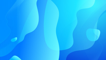 Abstract blue background with wave curve line and digital technology concept