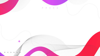 Abstract colorful white and red purple wave curve minimal background