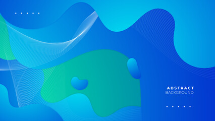 Abstract colorful minimal blue background with technology and wave curve concept