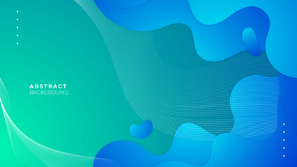 Abstract colorful minimal blue background with technology and wave curve concept