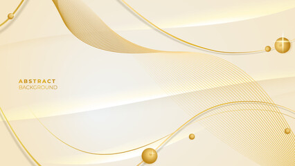 Abstract luxury colorful beige gold line background