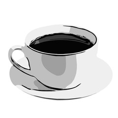 coffee's elements design with transparent background