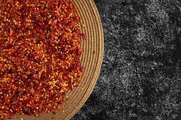 dried red pepper. spicy paprika