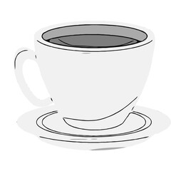 coffee's elements design with transparent background