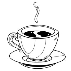 coffee's elements design with transparent background