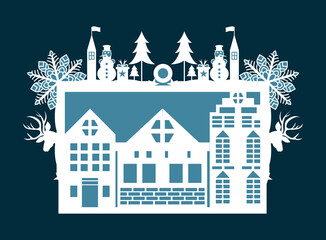 Laser Cut Christmas Wall Sticker Sign