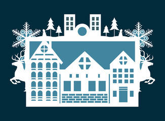 Laser Cut Christmas Wall Sticker Sign