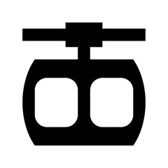 Ropeway Flat Vector Icon