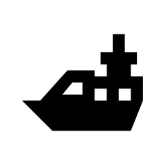 Obraz premium Cruise Ship Flat Vector Icon