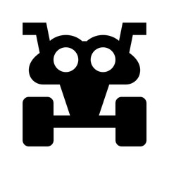 Quad Car Flat Vector Icon