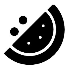 Watermelon Slice Flat Vector Icon