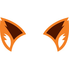 Fox ear face sign png
