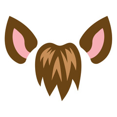 horse ear face sign png