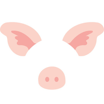Pig ear face sign png