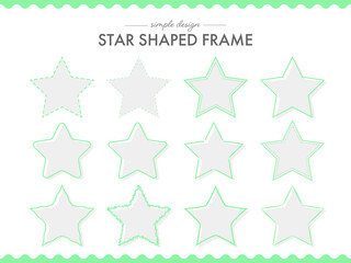 ポップなスター型の蛍光グリーンフレームセット