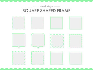 ポップなスクエア型の蛍光グリーンフレームセット