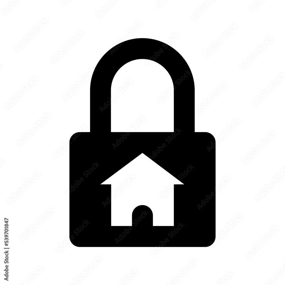 Canvas Prints House Security Flat Vector Icon