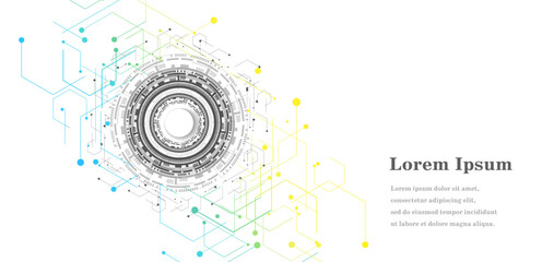 Fototapeta premium 幾何学 AI 人工知能 科学 背景 透過