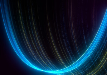 3D Render Image Of a Multi Colored Streaks Background