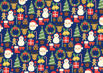 CHRISTMAS icon background digitally drawn illustration