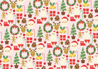 CHRISTMAS icon background digitally drawn illustration