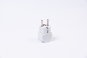 various converter cables adapters for computers and smartphones HDMI VGA USB DVI DP isolated on white