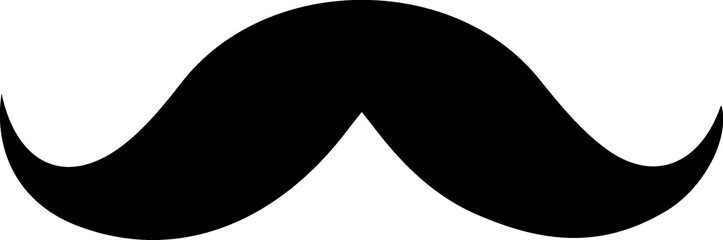 Fototapeta premium Mustache glyph sign