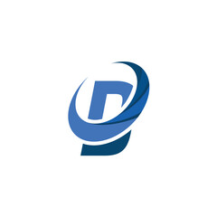 Letter D letter mark  logo design vector template