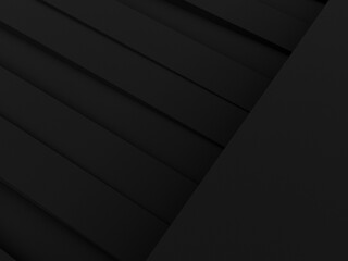 Abstract black 3d background. Elegant black background. paper cut decoration. 3d rendering.
