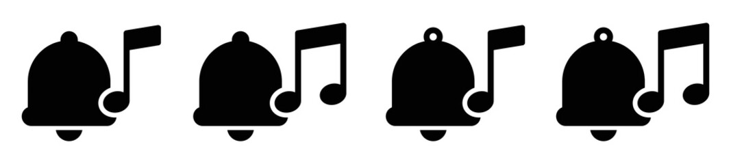Notification music note icon, vector illustration