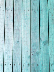 Lines of blue-green turquoise wooden plank background