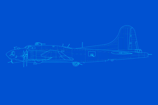 Bombardero estrat&eacute;gico cuatrimotor B-17