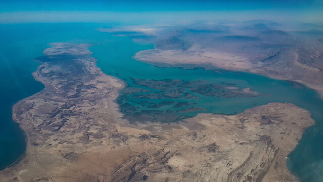 aerial view of the sea