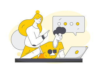 Campus recruitment character flat vector concept operation illustration	