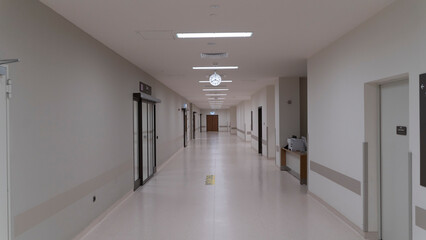 operating room view from inside and outside. surgical intervention