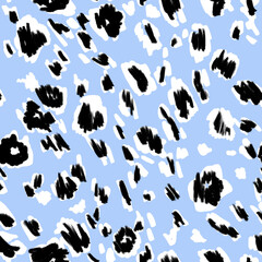 Obraz na płótnie Canvas Seamless leopard pattern, jaguar texture.