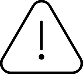 Warning, caution triangle icon. Danger