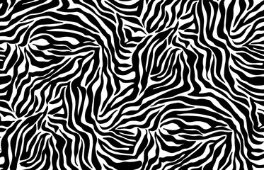 Seamless zebra texture, African animal print. - obrazy, fototapety, plakaty