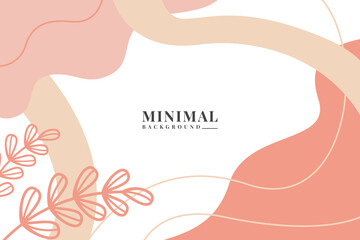 Abstract Floral Organic Pastel Background Template