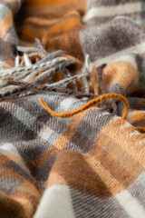 Fashionable seamless woolen cloth, warm modern textile close up view